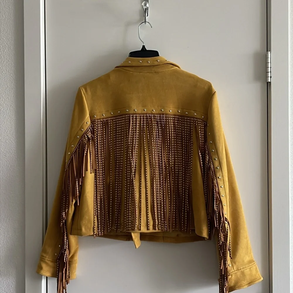 Studded Mustard Jacket - Picture 2 of 3